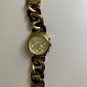 Michael Kors Gold Tortoise Watch